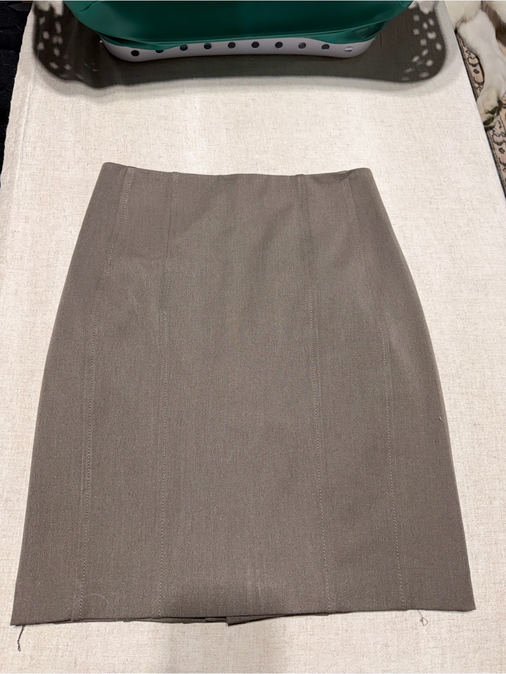 Express Taupe Pencil Skirt - Neutral Tailored Silhouette